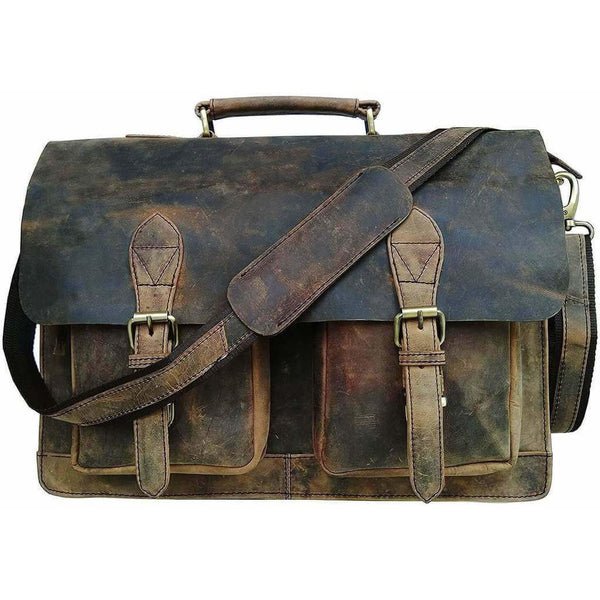 Vintage Retro Buffalo Leather Briefcase Leather Bags Gallery