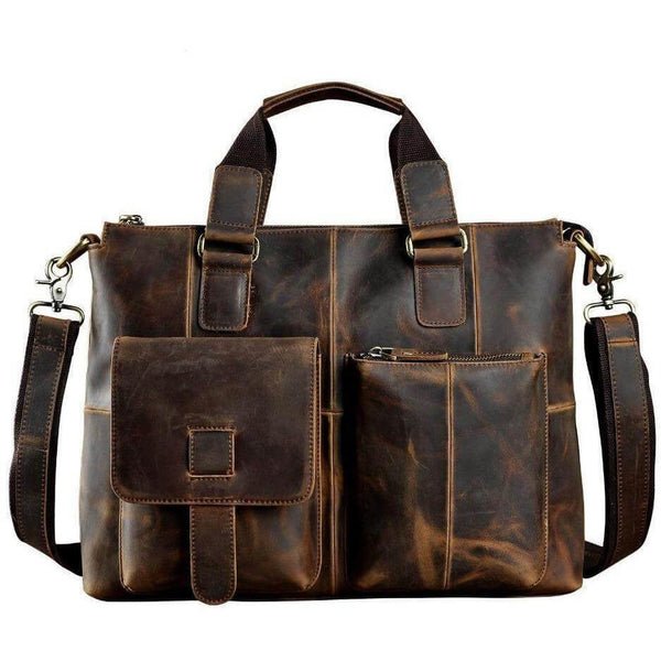 Vintage Cow Leather Laptop Bag Leather Bags Gallery