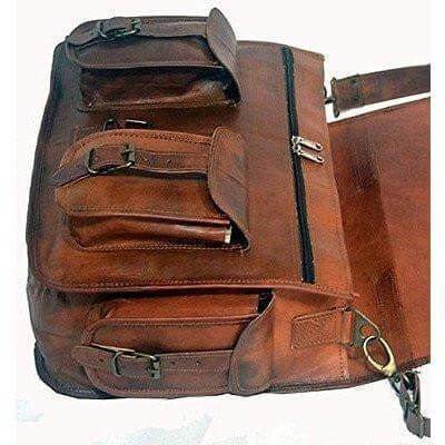 Handmade Vintage Brown Leather Briefcase Leather Bags Gallery