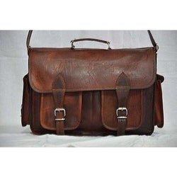 Handmade Leather Laptop Messenger Satchel Bag