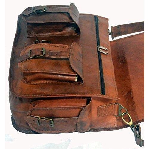 Handmade Brown Vintage Leather Briefcase Bag