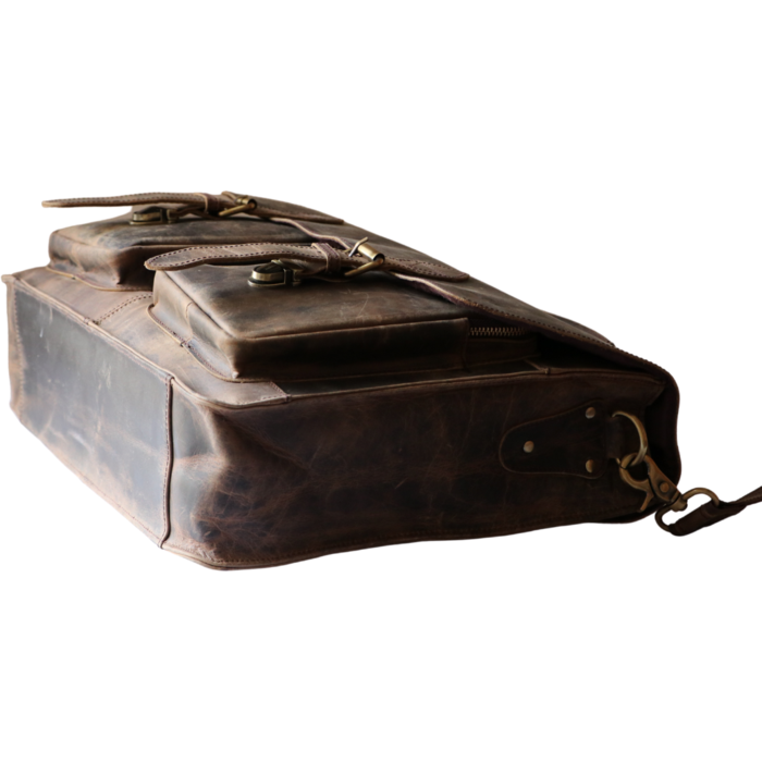 Vintage Retro Buffalo Leather Briefcase