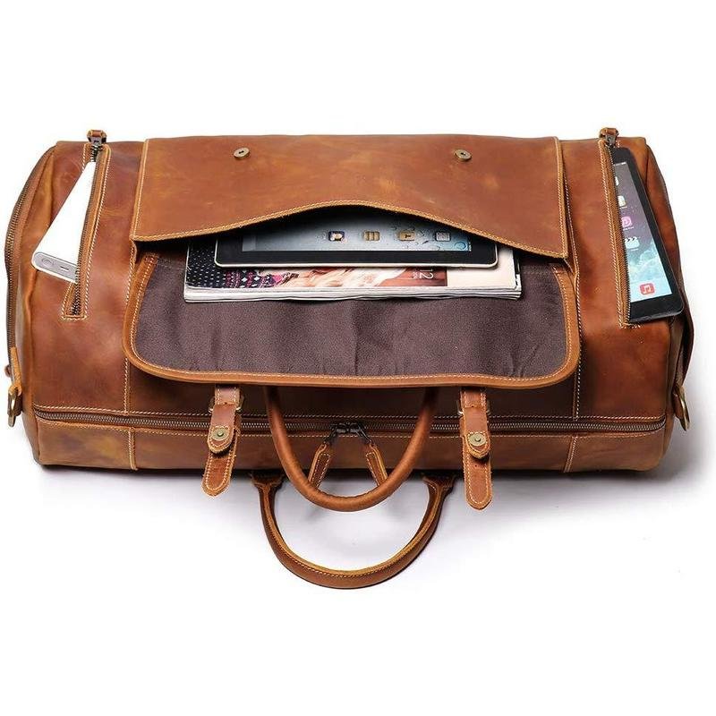 Crazy Horse Men’s Leather Overnight Bag Leather Bags Gallery