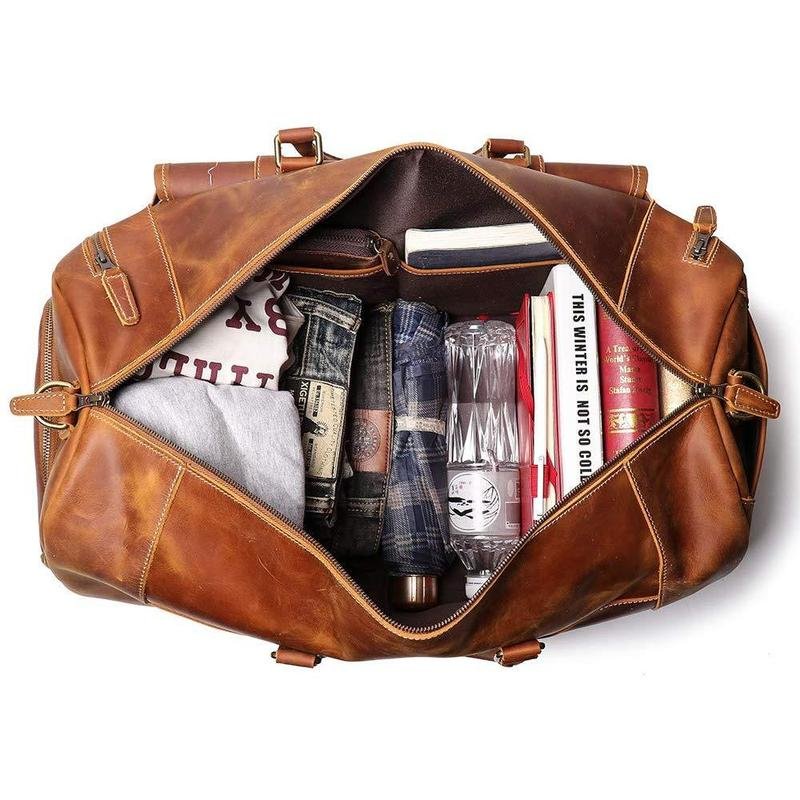 Crazy Horse Men’s Leather Overnight Bag Leather Bags Gallery