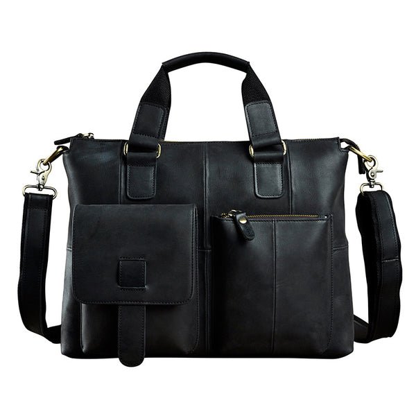 Genuine Leather Retro Soft Leather Handmade Briefcase