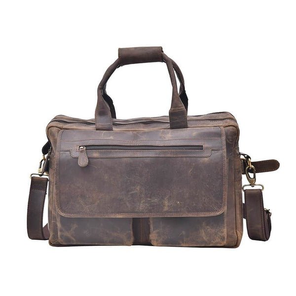 Vintage Leather Buffalo Laptop Bag