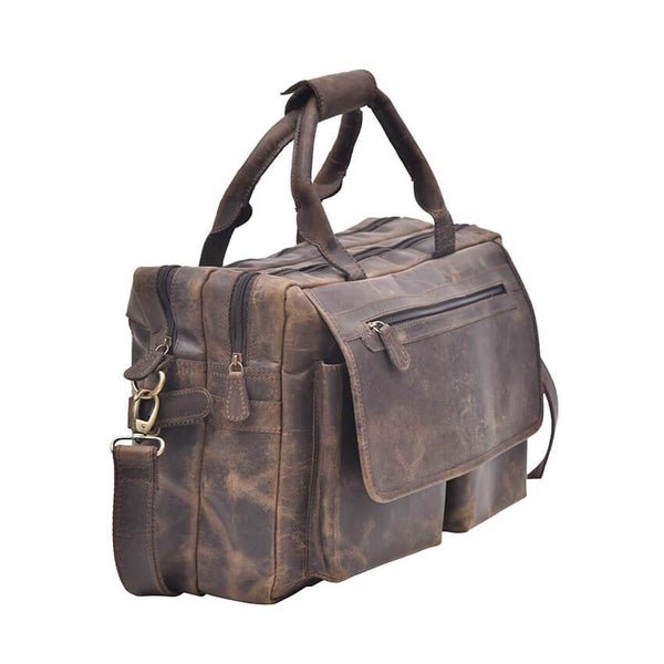 Vintage Leather Buffalo Laptop Bag