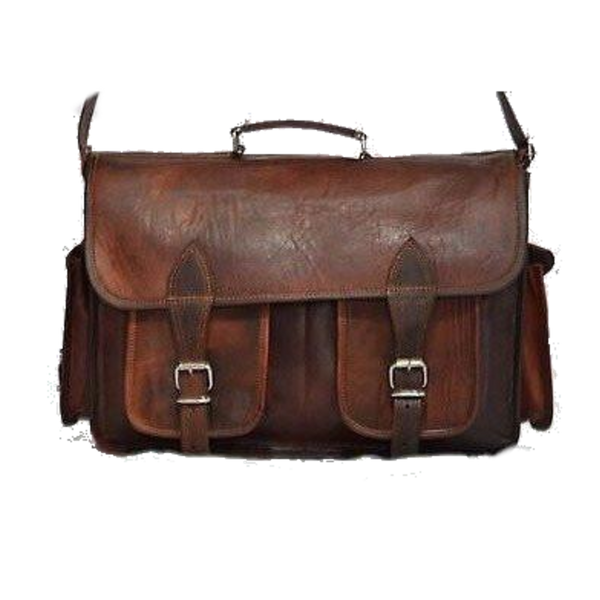Handmade Brown Leather Vintage Camera Bag