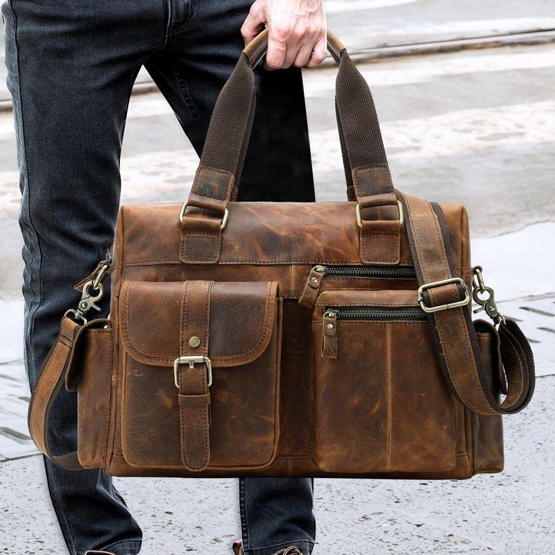Vintage Retro Leather Shoulder Handbag