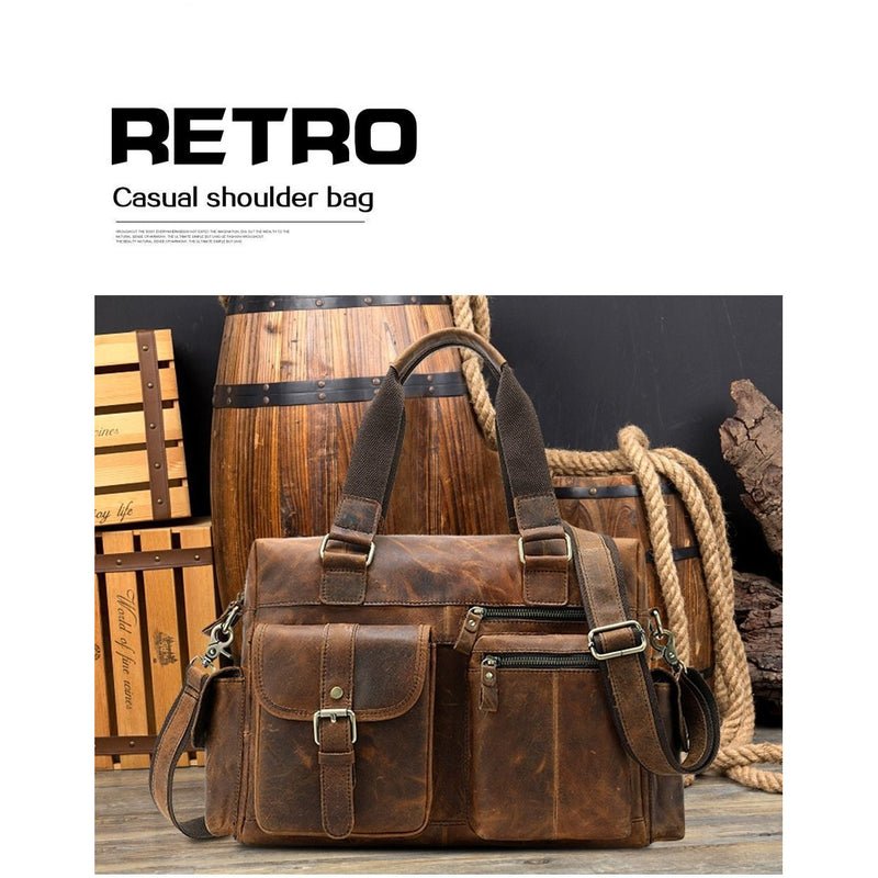 Vintage Retro Leather Shoulder Handbag